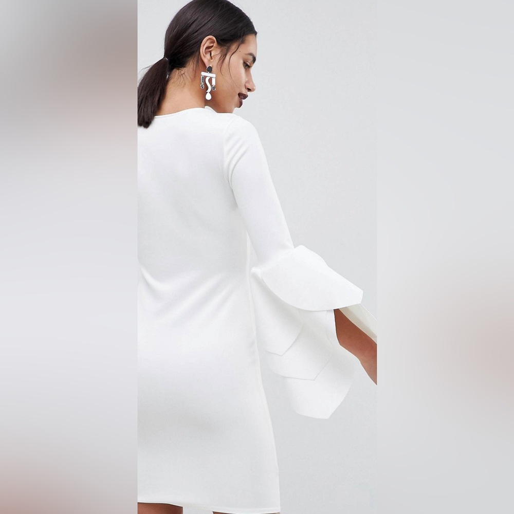 NWT ASOS CLUB L BODY-CON SCUBA MINI DRESS 8 - Picture 6 of 10